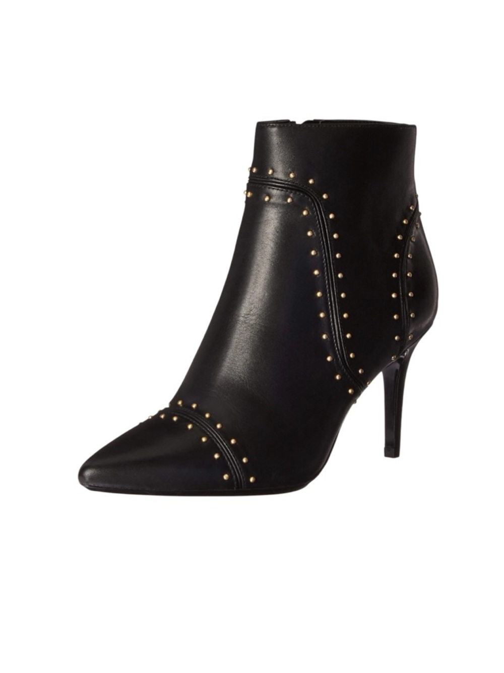 Calvin Klein Grazia Black Studded Pointed Toe Ankle Boot